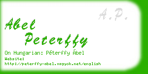 abel peterffy business card