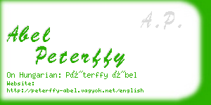 abel peterffy business card